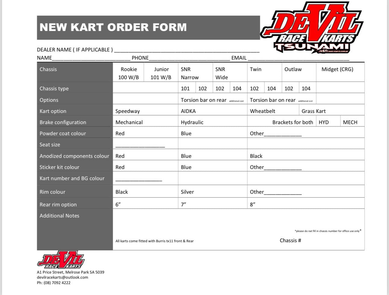 Devil Race Kart TSUNAMI – Devil Race Karts / Edwards Kart Wheels
